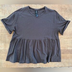 Women's Brown Baby Doll Top